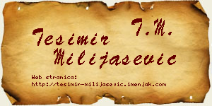 Tešimir Milijašević vizit kartica